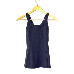 Lululemon Athletica Black Crisscross Scoop Neck  Tank Top Size 4 Womens